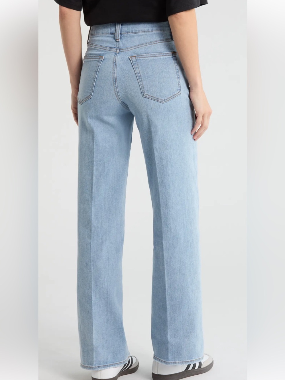 NWT $248 Frame The High Rise Wide Denim Light Blue Jeans Size 25 Stretch - Picture 2 of 14